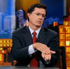 colbert sarcastic clap.gif