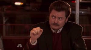 ron swanson fist pump
